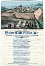 98x045 - Mother Would Comfort Me and view of Union Fort Petersburg-Weldon R.R., Civil War Songs from Winterthur's Magnus Collection